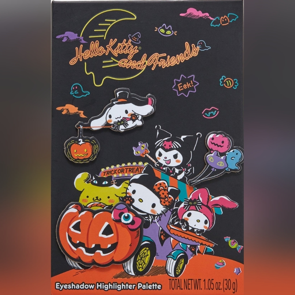 Limited Edition Hello Kitty and Friends Halloween Eyeshadow &Highlighter Pallet!